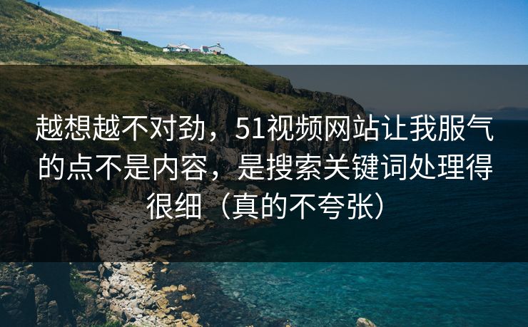 越想越不对劲，51视频网站让我服气的点不是内容，是搜索关键词处理得很细（真的不夸张）